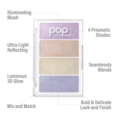 POP Beauty Prismatic Blush Palette - 4 Shade Highlighter