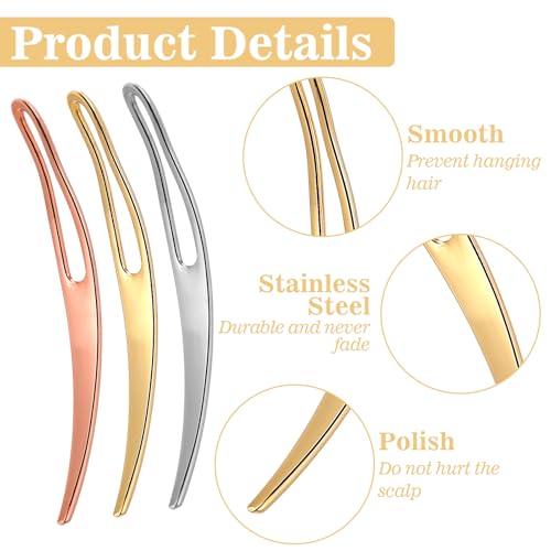 Ymapinc Interlocking Dreadlock Tool Set for Locs & Sisterlocks - Silver, Gold, Rose Gold