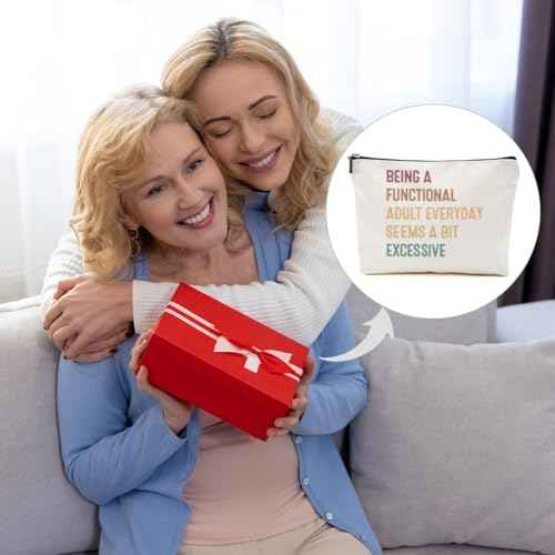 White Elephant Gifts Funny Gifts Gag Gifts Makeup Bag Novelty Gifts Sarcastic Cosmetic Bag Humor Joke Travel Toiletry Bag Christmas Birthday Funny Gift for Women Best Friend Bestie Coworkers Boss