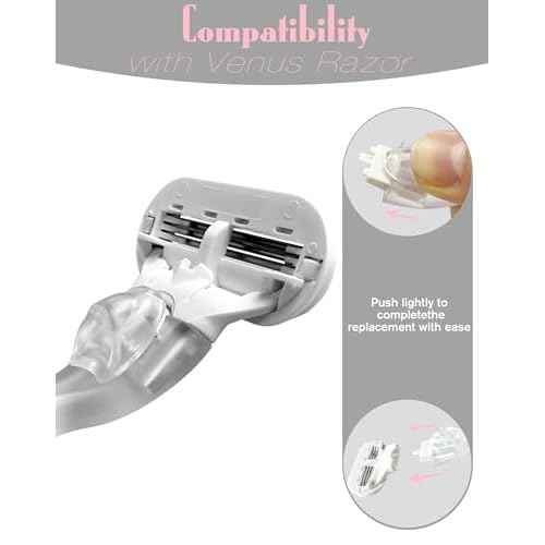 Replacement Razor Handle Compatible with Gillette Venus - Non-Slip Ergonomic Grip, Pink Handle Only (Fits Most Venus Blades) (1)