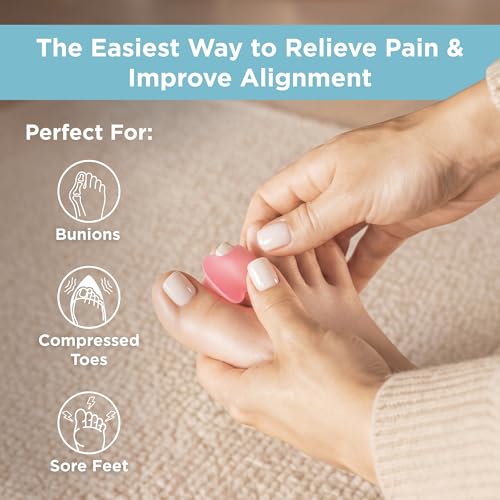 Toe Separators for Bunions - 4-Pack Gel Spacers for Men & Women