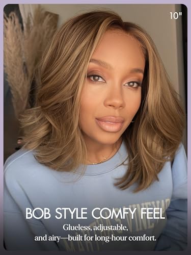 LUVME HAIR 10-Inch Layered Bob Wig - 100% Human Hair, Glueless