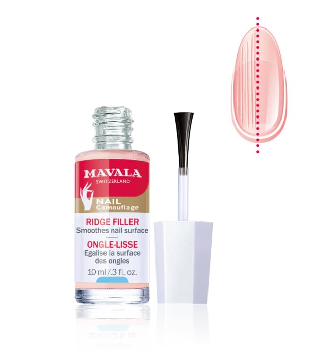 MAVALA Ridge Filler Base Coat for Smooth Nails - Matte Finish, 0.3 oz