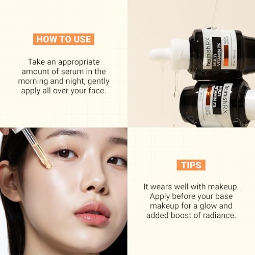 HEIMISH RX Multi Vitamin Glow Serum - Vitamin C Serum for face, Dark Spot & Hyperpigmentation Reduction, Anti Aging, Skin Brightening with Vitamin C 7%, Niacinamide 5% - 35 ml (1.18 fl. oz)