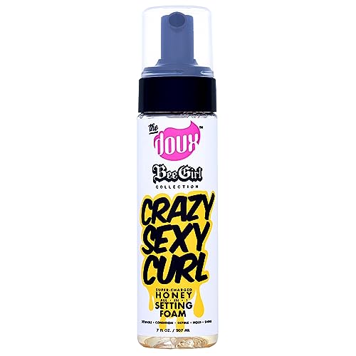 The Doux CRAZYSEXYCURL Honey Setting Foam, Mousse Hair Foam, With Natural Honey to Style, Condition, and Define, Suitable for All Hair Types - 7oz…