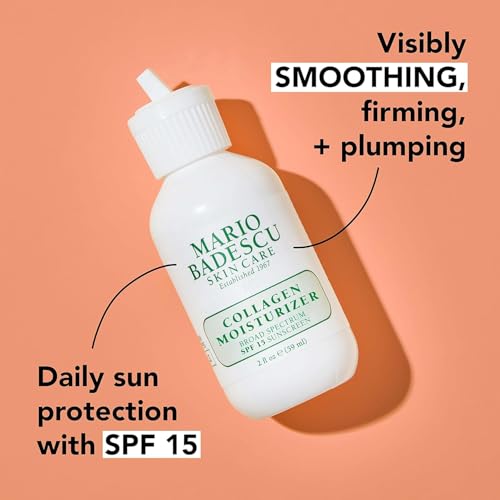 Mario Badescu Day to Night Skincare Bundle ? Collagen Face Moisturizer with SPF 15 & Seaweed Night Cream ? Hydrating Lotion with Sunscreen for Face & Oil-Free Cream for Restored, Smooth Skin