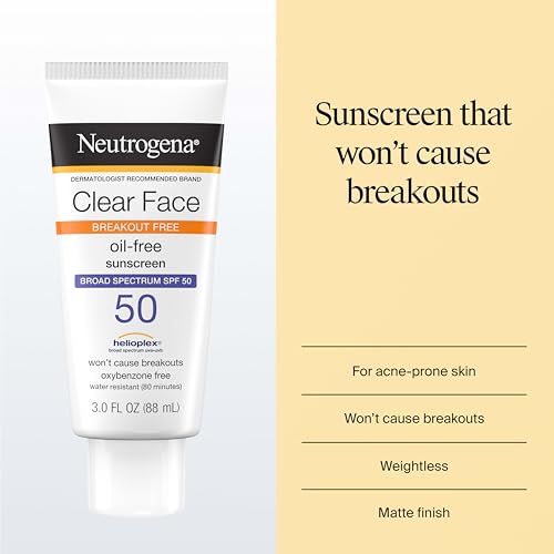 Neutrogena Clear Face Sunscreen Lotion SPF 50 Oil-Free