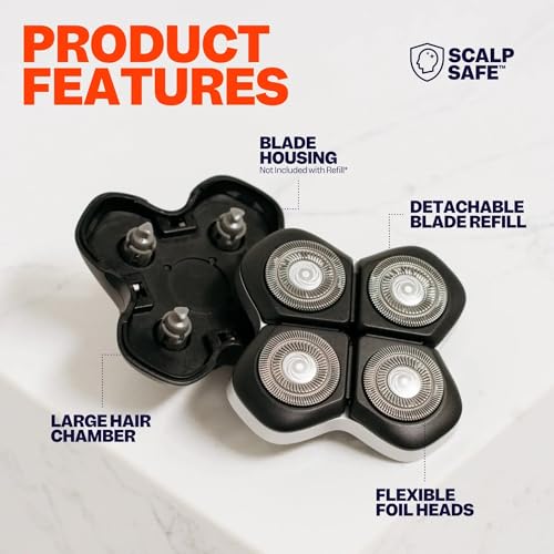 Replacement Blades for Freebird Flex Series Pro Head Shaver - High-Performance Bald Head Razor Refills