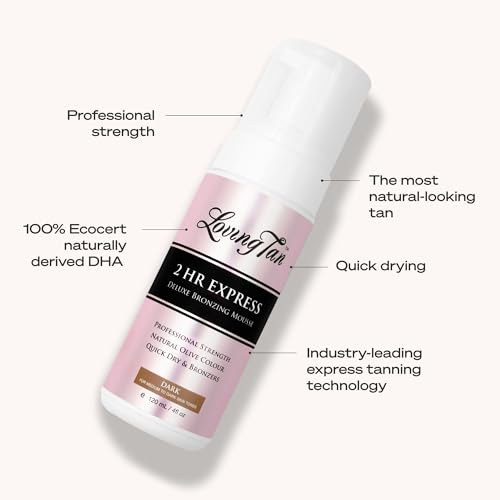 Loving Tan 2 HR Express Self Tanning Mousse, Dark 4 FL Oz