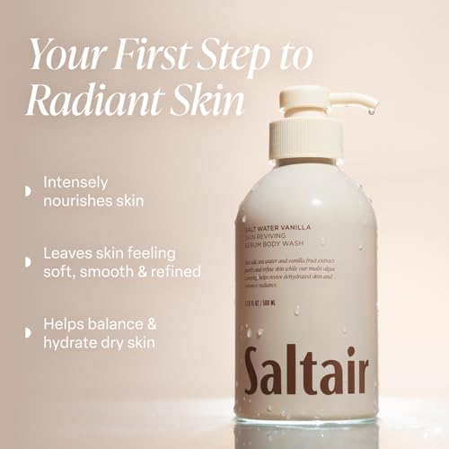 Saltair Body Oil and 2-Pack Body Wash Set ? Moisturizing Cleanser and After-Shower Skincare Duo ? Salt Water Vanilla Scent
