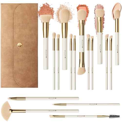 Makeup Brushes Set Professional BESTOPE PRO,Double Ended Foundation Concealer Blush Eyeshadow Contour Eyeliner Face Makeup Brush Set,Blending Brush For Makeup With Case Travel