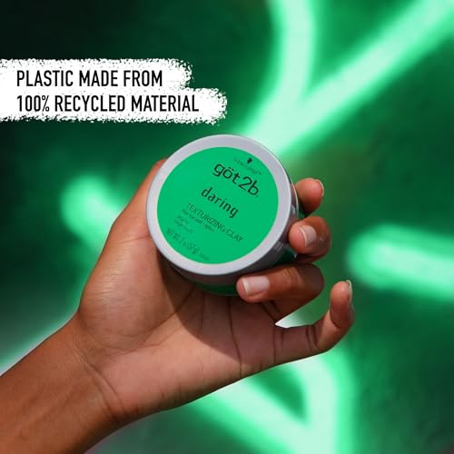 got2b Daring Texturizing Clay, 2 Fl Oz, Matte Finish and High Hold Styling Hair Clay For Men and Women, Non-Greasy, Non-Sticky Hair Texturizer for Short to Medium Hair