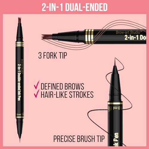 Eyebrow Pencil 2-in-1 Dual-Ended Microblading Pen Light Brown