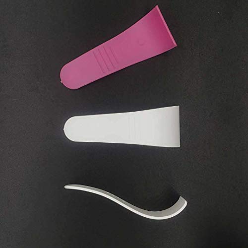 30Pcs Hair Wax Cleansing Spatulas Mask Scraper Plastic Makeup Sticks Depilatory Creams Hair Waxing Removal Beauty Tools (White and Pink)