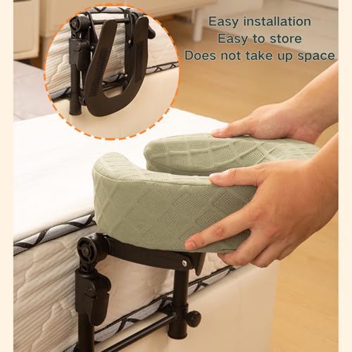 Adjustable Massage Headrest for Bed with Memory Foam Pillow