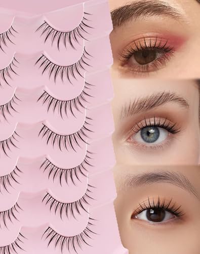 Faux Mink False Eyelashes - 7 Pairs Natural 3D Fluffy Look