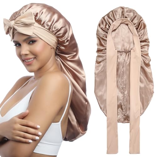 Double Layer Satin Sleep Bonnet for Long Hair & Braids