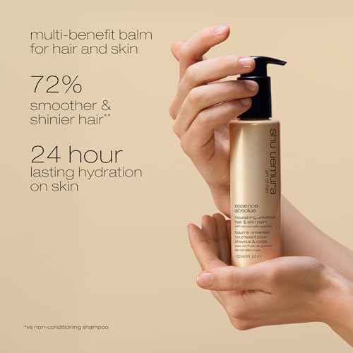 shu uemura art of hair Essence Absolue Nourishing Universal Balm - Multi-Benefit Balm, Intense Hydration and Shine, For Dry Hair and Skin, 5 Fl Oz