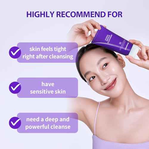 Dermafirm Hydra Repair Cleanser R4 Perilla Purple 150g ? Hydrating and Soothing Facial Cleanser for Sensitive Skin