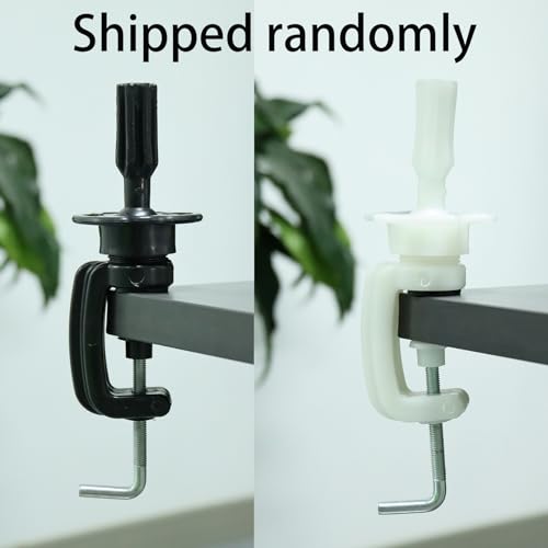 Wig Mannequin Head Stand with Clamp - Black