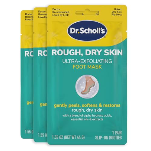 Dr. Scholl's Ultra Exfoliating Foot Peeling Mask with Urea, 3 Pairs