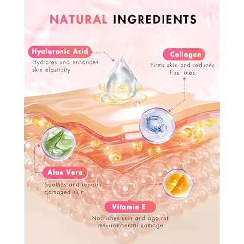 Forehead Wrinkle Patches & Smile Line Patches, Overnight Facial Wrinkle Treatment with Hyaluronic Acid, Aloe, Collagen & Vitamin E to Lift Smile Lines for Women 36pcs with Neck Firming Cream