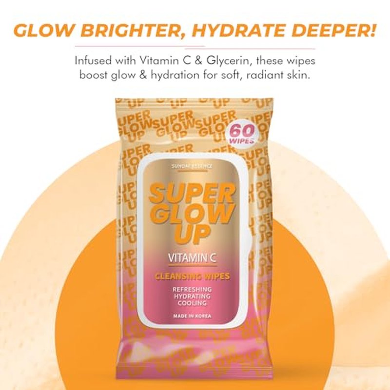 Vitamin C Facial Wipes - Hydrating, Anti-Aging Korean Skincare