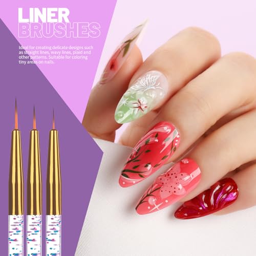 Teenitor Nail Art Tools Set with 23 Brushes, Dotting & Acrylic Tools, Nail Stand & Accessories