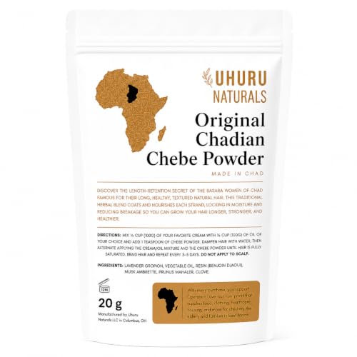 Uhuru Naturals Chadian Chebe Hair Powder 20g | Natural Hair Growth & Nourishment