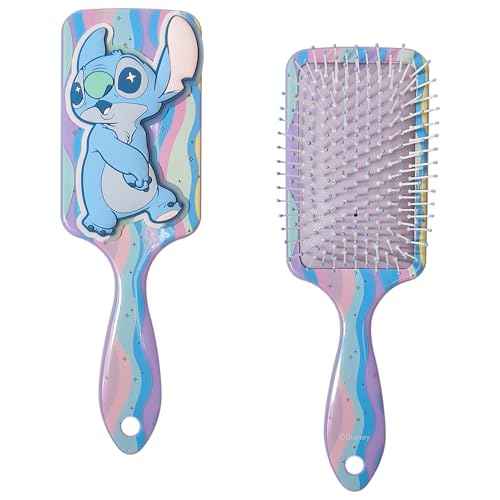 LUV HER Lilo & Stitch Kids¡¯ Detangling Hair Brush ? Fun Stitch Design, Gentle on Wet & Dry Hair, Ideal for Kids Ages 3+, Makes Hair Care Fun and Easy
