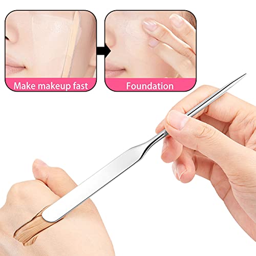 Stainless Steel Makeup Spatula 6-Pack - Foundation Mixer Tool