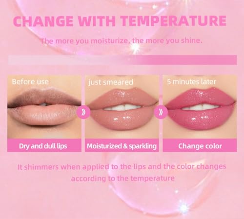 Color-Changing Lip Gloss – Moisturizing, Non-Sticky Lip Oil