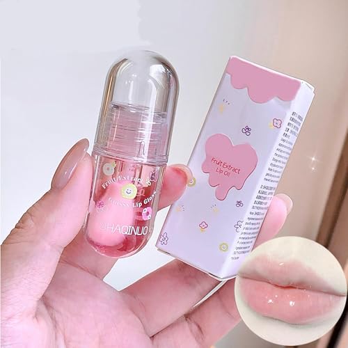 4Pcs Tinted Lip Gloss Oil Set - Moisturizing Plumping Lip Oil