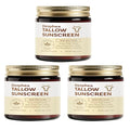 Beef Tallow Sunscreen (3 pack): SPF 50 Daily Sun Care for Extremely Sensitive, Acne-Prone & Kid-Safe Skin ? Non-Toxic Sunblock with 22% Non-Nano Zinc Oxide, Clean Formula for Face & Body
