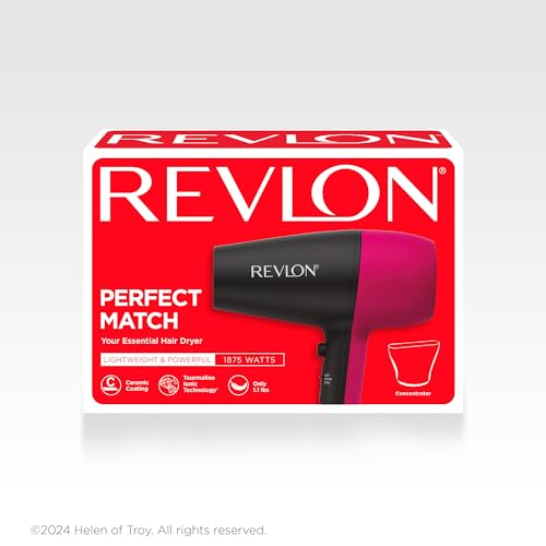 Revlon Perfect Match Hair Dryer with Ionic Technology, 1875W