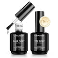 2Pcs Gel Base and Top Coat Nail Polish Set 15ml - Clear & Durable Finish