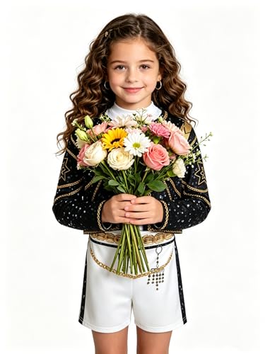 Taiminan 3PCS Girls Stage Costume for Halloween & Birthday Dress Up