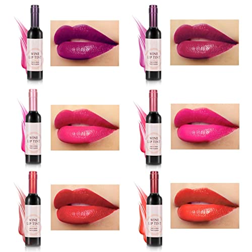 Wine Liquid Lipstick Set - 6 Matte Colors, Waterproof