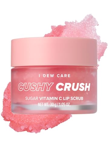 I DEW CARE Lip Scrub - Cushy Crush | Sugar Vitamin C, Lip Care, Lip Scrubber Exfoliator, Lip Exfoliator Scrub, Lip Care Products, for Dark, Dry and Chapped Lips, Vegan, 1.05 oz