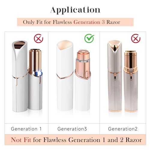 BECHY Gen 3 Gold Replacement Heads for Flawless Facial Hair Remover - 4 Pack