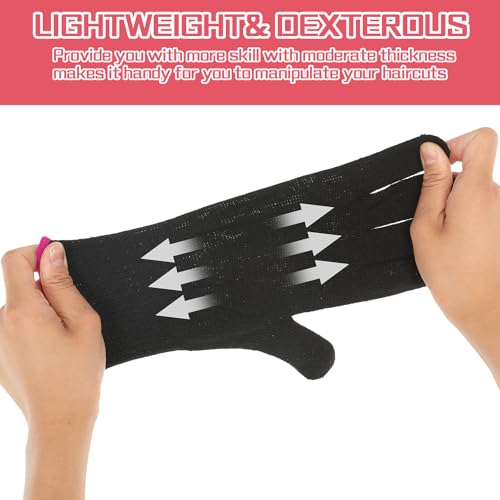 Heat Resistant Gloves - Professional Hair Styling Mitts (2 Pair)