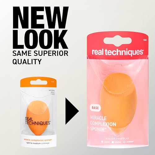 Real Techniques Miracle Complexion Sponge Set - 4 Pack for Flawless Makeup