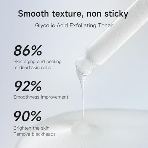 7% Glycolic Acid Exfoliating Toner, Exfoliating Facial Toner, Pore Minimizing Toner, Smooth Skin, Even Tone, Hydrating Formula