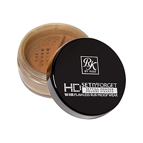 Ruby Kisses Loose Setting Powder 0.4oz, Weightless, Smooths, Mattifying Finish and Shine Control, Pure Silica Mineral Powder (Rich)