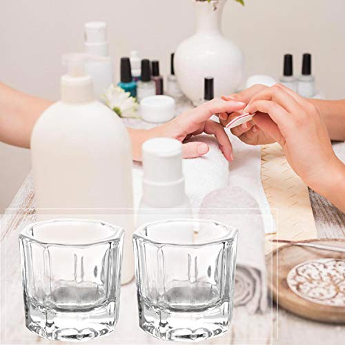 10 Pcs Glass Dappen Dish Cups Small Nail Bowl Monomer Dish Acrylic Liquid and Powder Holder Dapping Dish for Acrylic Nails