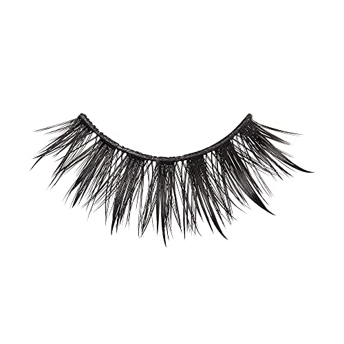 KISS Lash Drip False Eyelashes, Spiky X Boosted Volume, Unique Wet Look Hydrated Effect, Multi-Length Rewearable Fake Eyelashes, Wispy Crisscross Lash Pattern, Style ¡®Drenched¡¯, 1 Pair (Pack of 2)