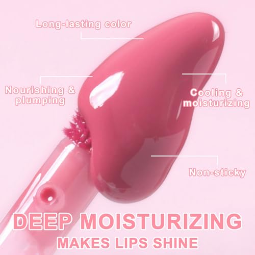 6-Color Lip Gloss Oil Set - Hydrating & Nourishing