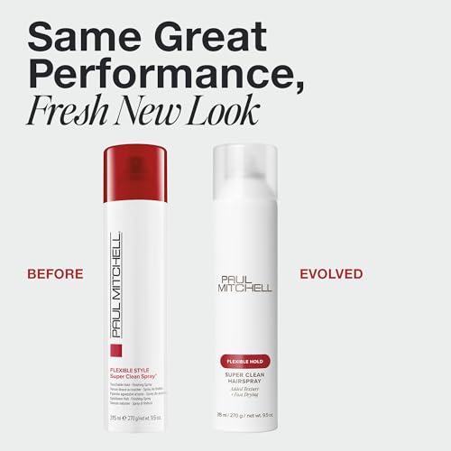 Paul Mitchell Super Clean Hairspray, Fast Drying, Adds Texture + Flexible Hold, For All Hair Types
