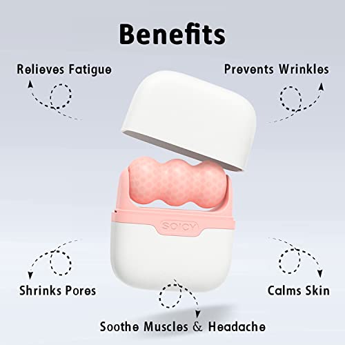 Leeshine Ice Roller Set for Face & Eyes - 2 Cold Therapy Rollers