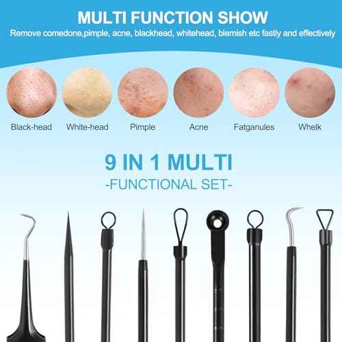 Blackhead Remover Tools Pimple Popper Tool Kit, Comedones Extractor Acne Removal Kit for Blemish, Black Head Remover for face Risk Free Treatment for Whitehead Popping